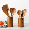 TEAK WOODEN UTENSIL HOLDER